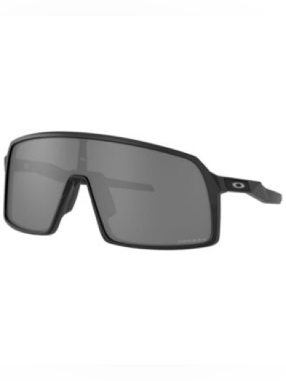 Oakley Matte Black Shield Sunglasses with Dark Gray Lens